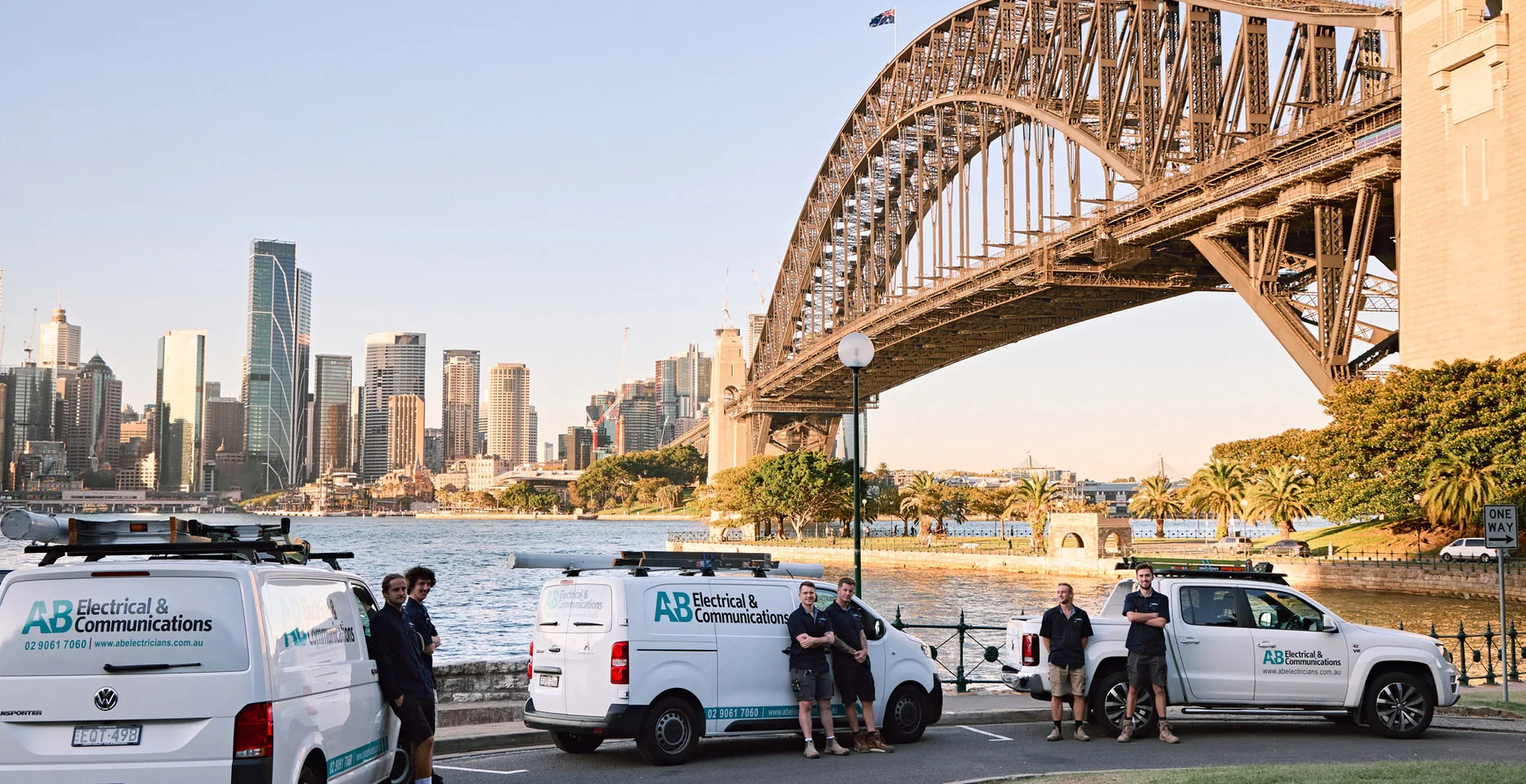 The Electricians North Sydney team at the end of a run
